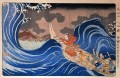 In den Wellen auf der Kakuda enroute zu sado Insel edo Periode Utagawa Kuniyoshi Ukiyo e